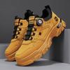 Fashion Winter New Mens Shoes Sneakers Outdoor No-slip Waterproof Rotating Button Hiking Climbing Shoes Fashion Male High Top Work Boots