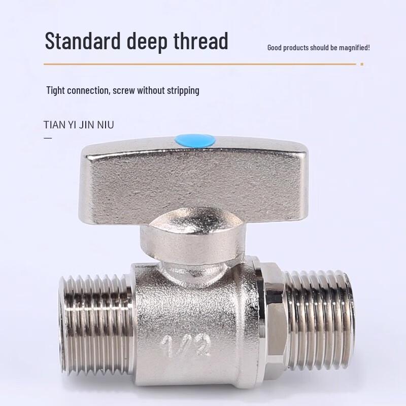 DN15 Copper Ball Valve for Hot/Cold Water (1/2" Double Female Thread)