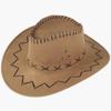 Western Cowboy Hat for Men and Women - Faux Suede Sun Protection Summer Hat