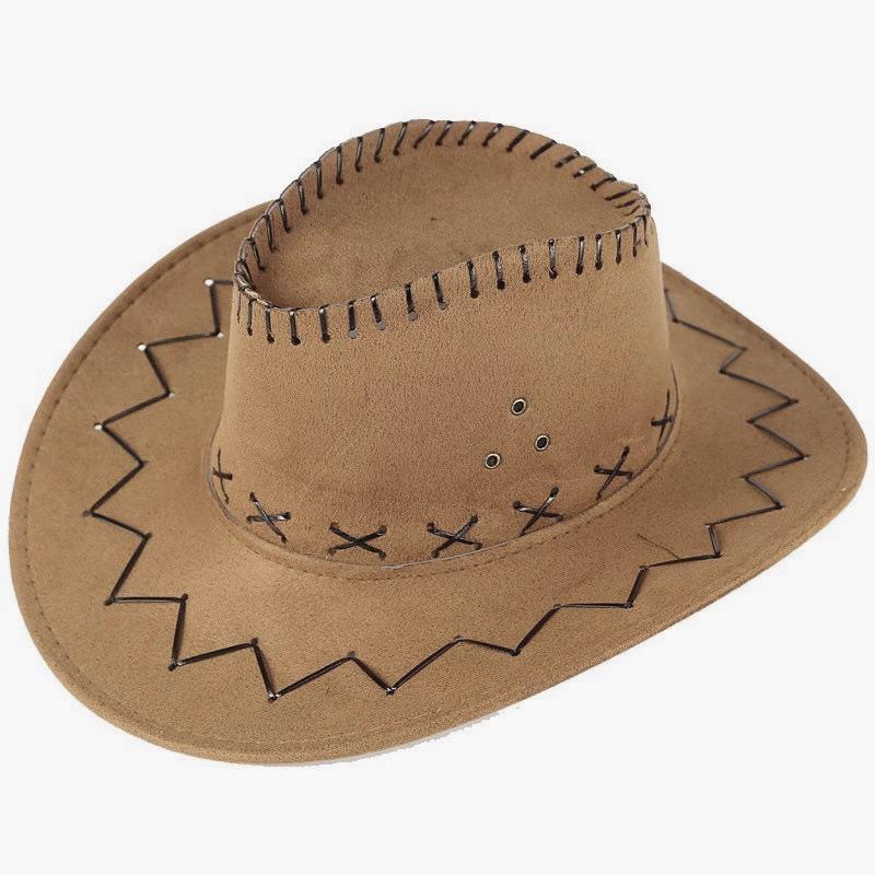 Unisex Western Faux Suede Cowboy Hat - Sun Protection for Outdoor Leisure & Travel
