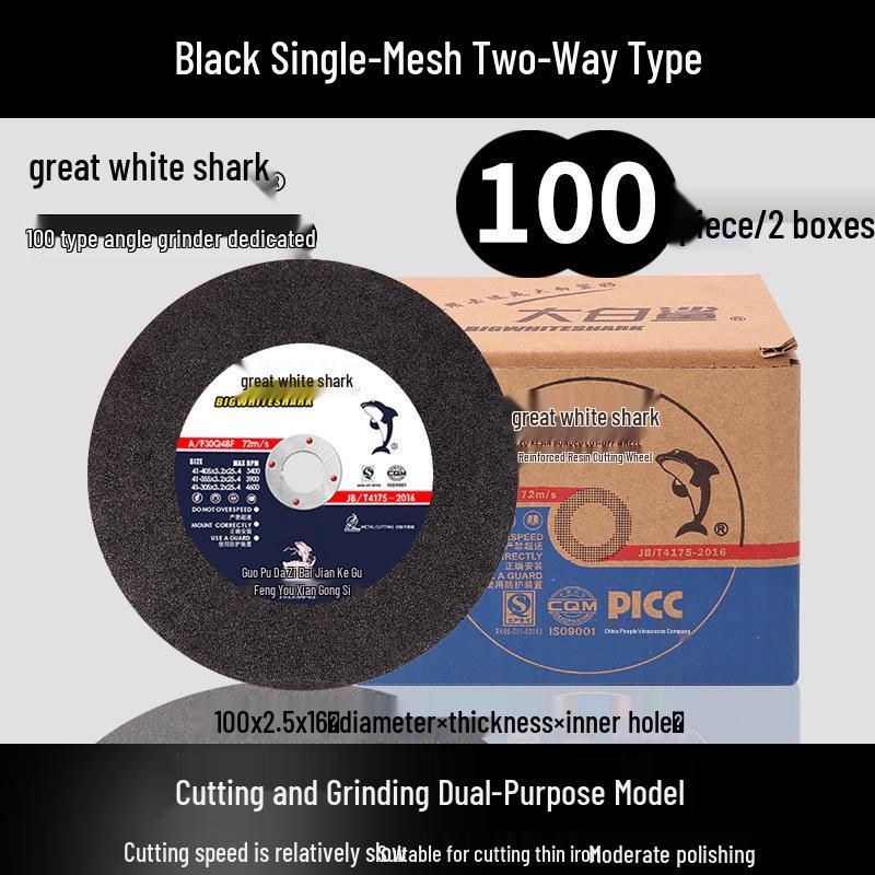 Great White Shark Angle Grinder: Stainless Steel Resin Cutting and Polishing Disc