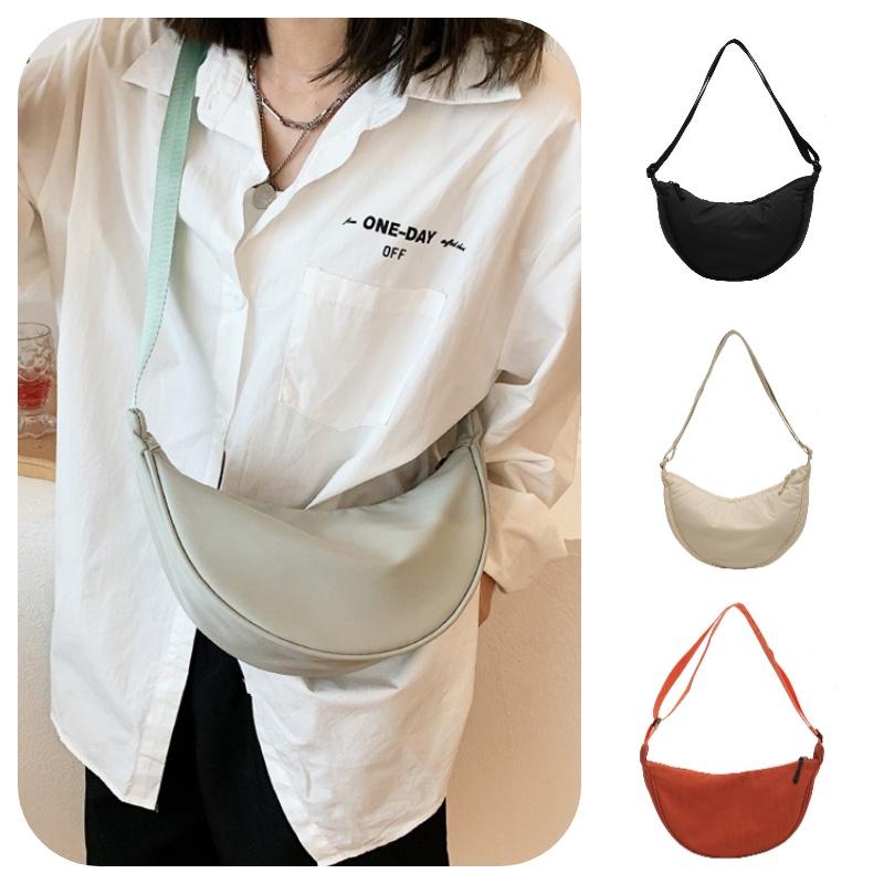 Fashionable Nylon Crossbody Bag For Women Trendy Dumpling Style Lightweight And Compact