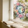 Kreative Aquarell-Blumen-Glasfensteraufkleber für Arbeitszimmer, Schlafzimmer, Badezimmer und Balkone