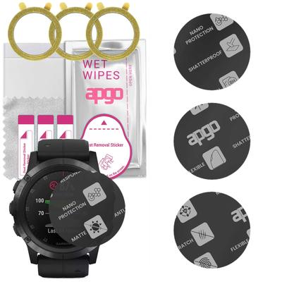 3x apgo MATTE Hybrid Glass Protector Screen pre Garmin Fenix ​​5X Plus, náhrada tvrdeného skla, nepraská