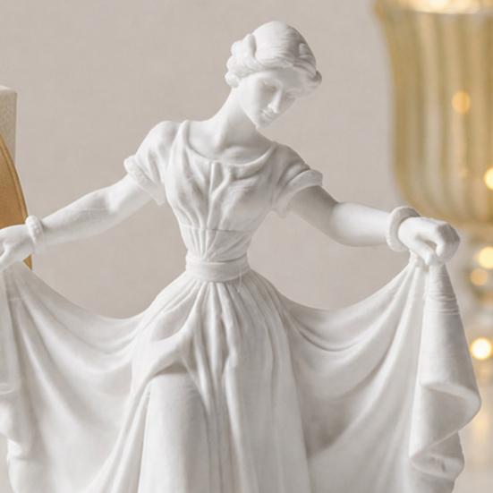 3D-gedruckte Tänzerfigur, Elegante Tanzmädchen-Statue mit fließendem Kleid, Ästhetische PLA-Kunstskulptur für Heimdekoration, Modern Minimalistisch