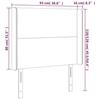 VidaXL Tête de Lit à LED Meuble de Chambre à Coucher Accessoire de Lit Simple Tête de Cadre de Lit Intérieur Gris Foncé 3123805