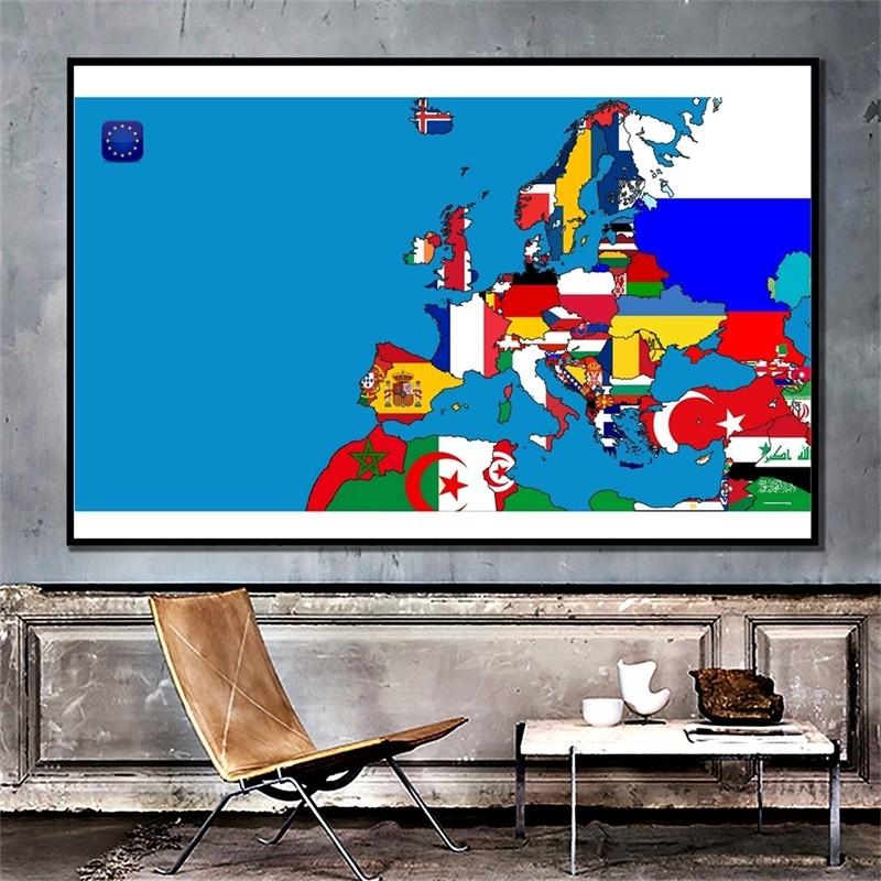 Travel Supplies Vintage The Great War Europe Map Posters Wall Art Picture Paintings Office Home Decor Geographical Tool