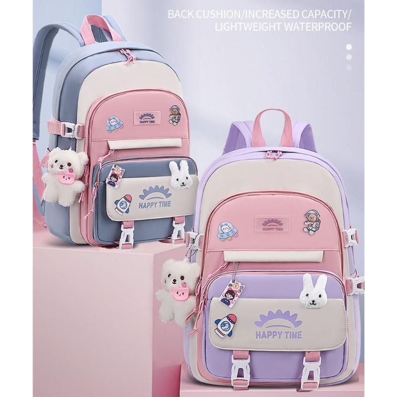 Laptop Backpacks School Bag College Backpack Travel Daypack Large Bookbags with Pins and Pendant for Teens Girls Women