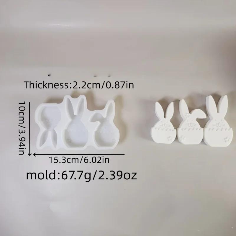 Top Quality Easter Eggshell Rabbit Silicone Mold - 3D Candle Resin Casting Mold with Bunny Face, Pastel Colors Easter Decoration