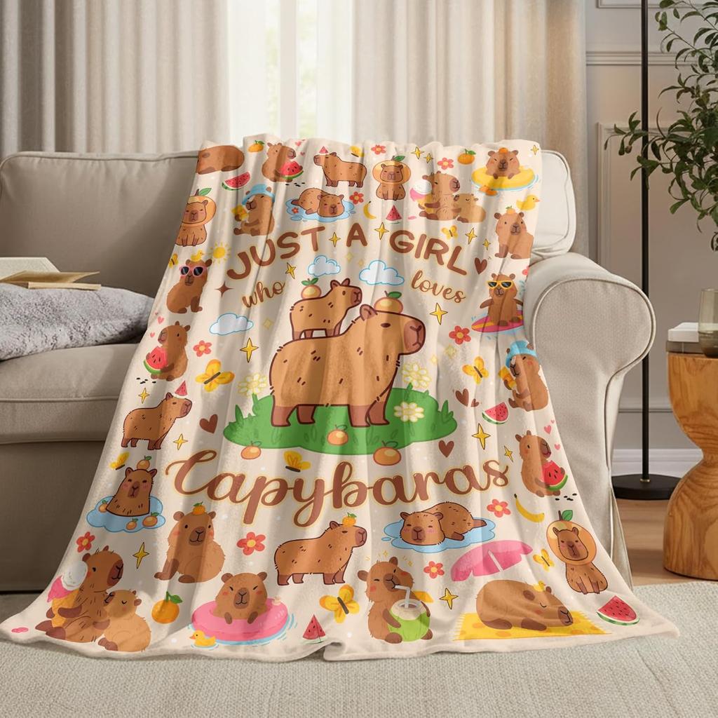 Capybara Blanket for Girls Boys, Capybara Gifts for Girls, Ultra Soft Throw Blanket for Room Decor Bedding 40"x50"