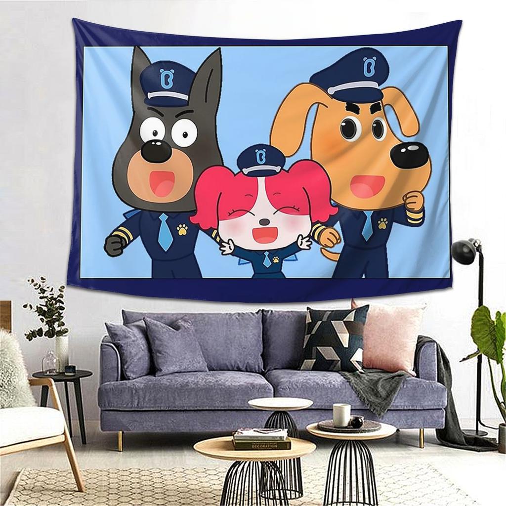 Tapestry Dekoracyjne z Sheriffem Labradorem Sztuka Estetyczne Tapiserie do Salonu Sypialni Domowa Ścienna Tkanina Ścienny Wiszący