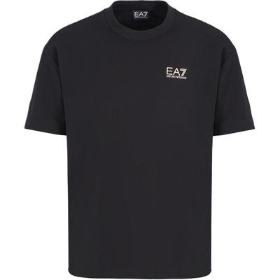 EA7 Cotton Short Sleeve Crew Neck T-Shirt Men Tops Black 6DPT19-PJOLZ-0200