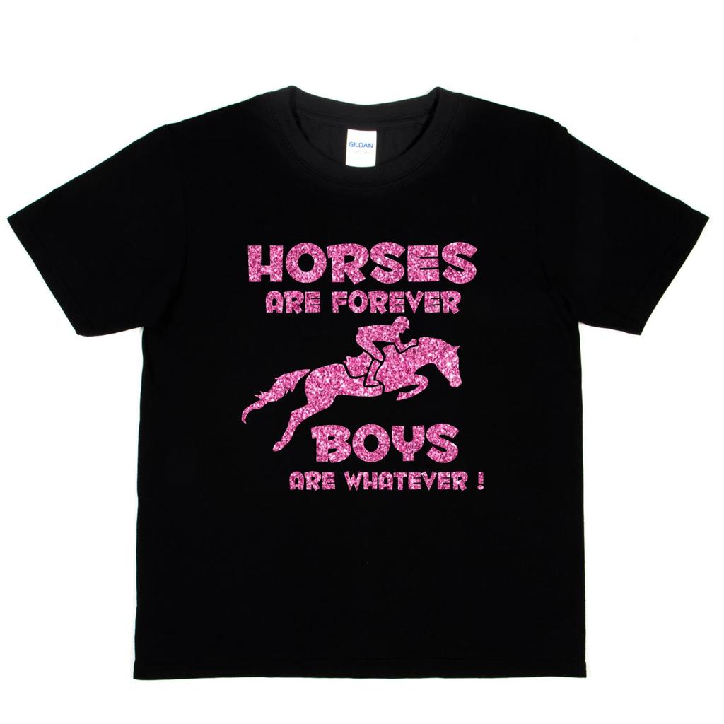 Horses Are Forever Pony Girls Birthday Funny Kids T shirt