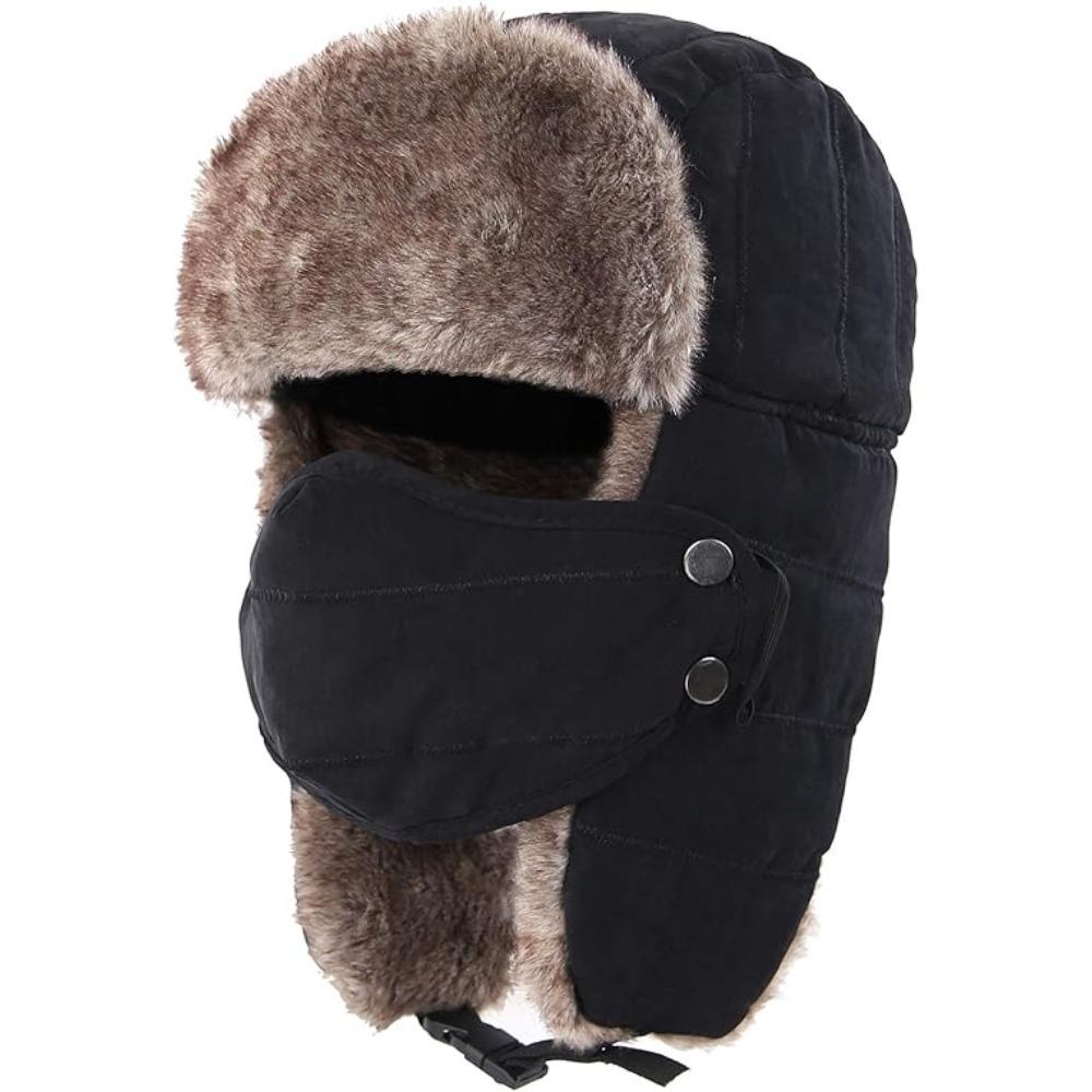 

Outdoor Lei Feng Hat Universal Polyester Fiber Belt Removable Mask Mountaineering Skiing Cycling Windproof Ear Protection Hat чорний