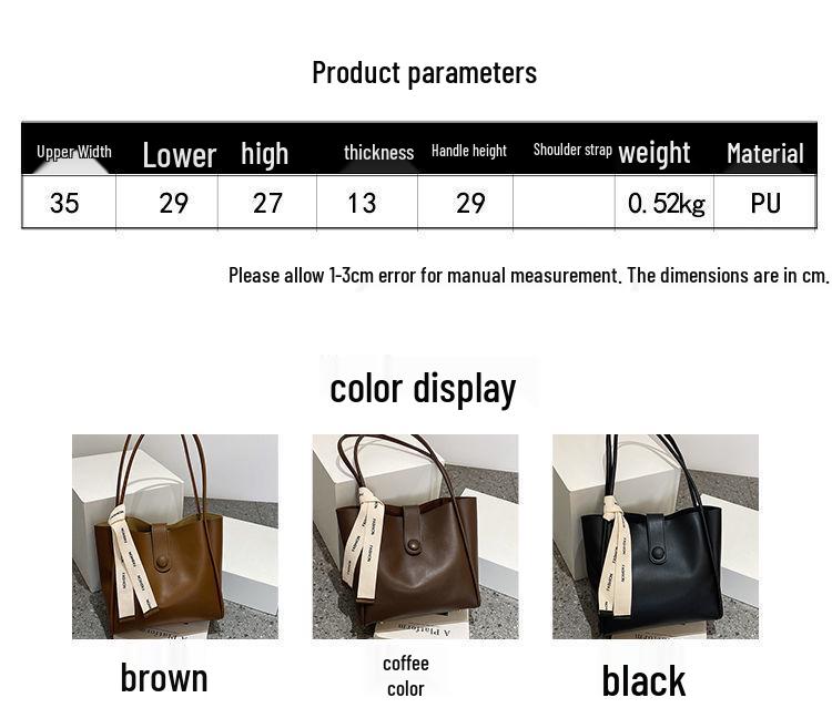 2024 Retro Tragetasche mit großer Kapazität: Damen Herbst/Winter Schultertasche für Arbeit & Pendeln