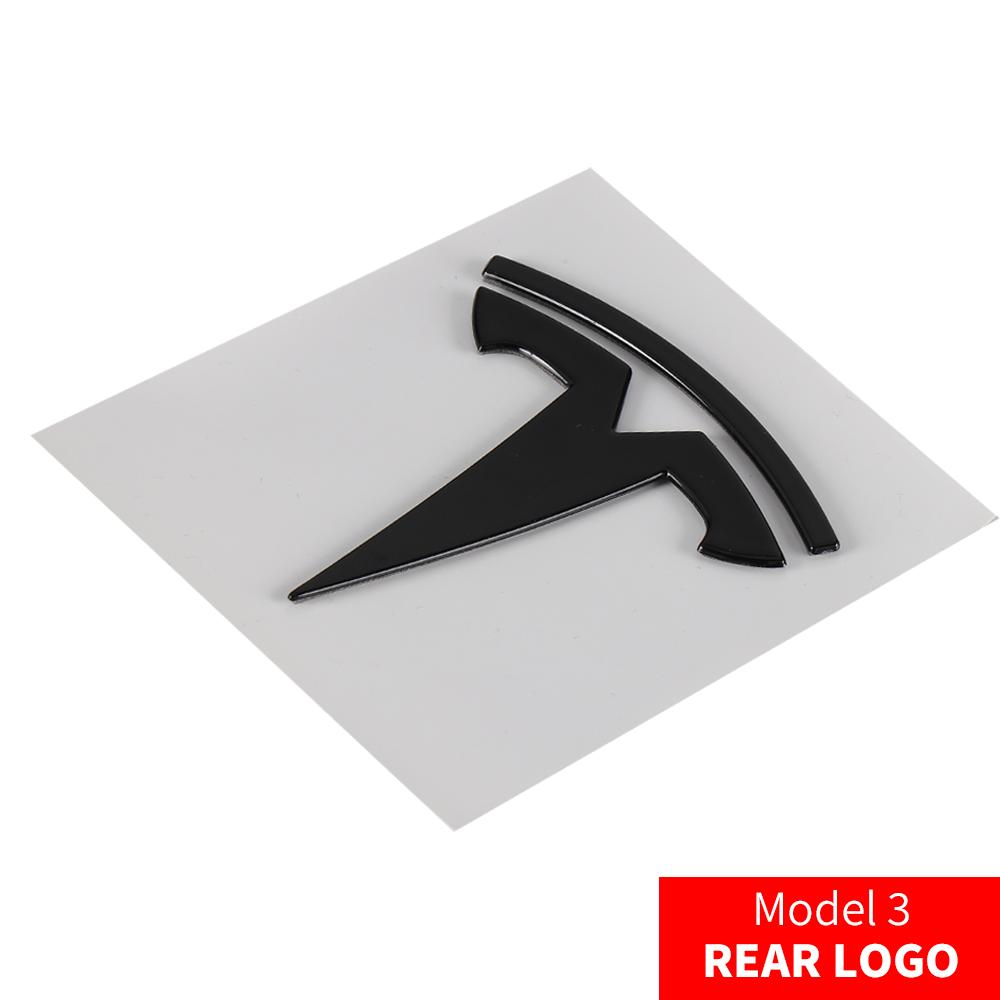 Tesla Logo Model 3 Mode Y Emblem Styling Car Front Hood Badge Stickers Rear Trunk Accessories Auto Replacement Decoration Decals