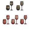 Creative Halloween Christmas Glass Wine Cup Household Colored High Footed Cup Egg Cup Wine Glasses Coffee Mugs