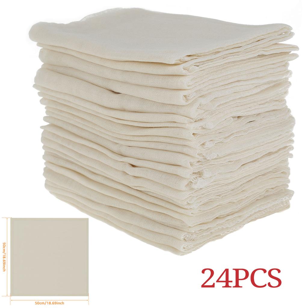 12 Stuks Kaasdoeken Natuurlijk Ongebleekt Katoen Kaasdoek 20 Inch Vierkant Kaasdoeken Herbruikbaar Biologisch Keuken Fijnmazig Zeef