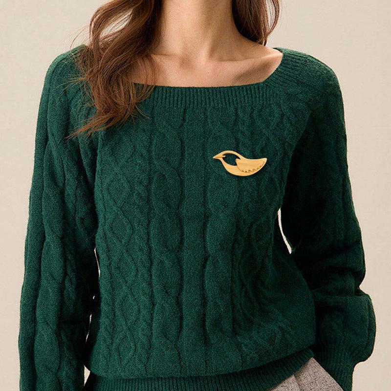 1PC Knitted Fabric Buckle Exquisite Clothing Accessories Rural Style Natural Style Sweater Buckle Elegant Wooden 10 Styles