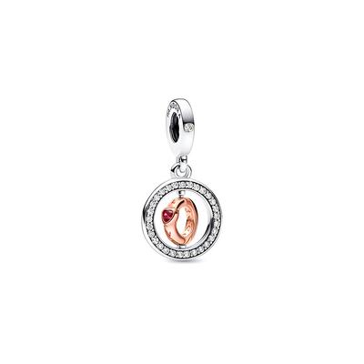 Love Series 14K Rose Gold Plated Rotating Pendant Men Pendant Silver 782600C01