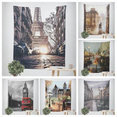 Francúzska ulica Eiffelova veža Dekoratívna tapiséria Domáca nástenná dekorácia Kancelária Obývacia izba Tapiséria