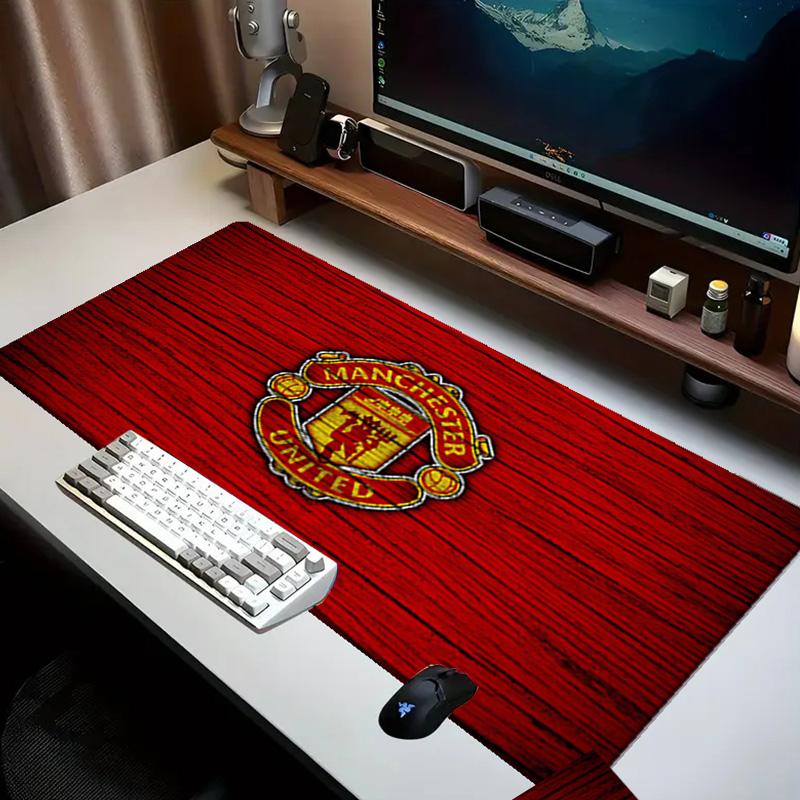 Football Manchester Crest Mouse Pad Office Desk Mat, Gaming Mouse Pad Mousepad, Keyboard pad,Heavy-Duty Non-Slip Rubber Backing, Gift