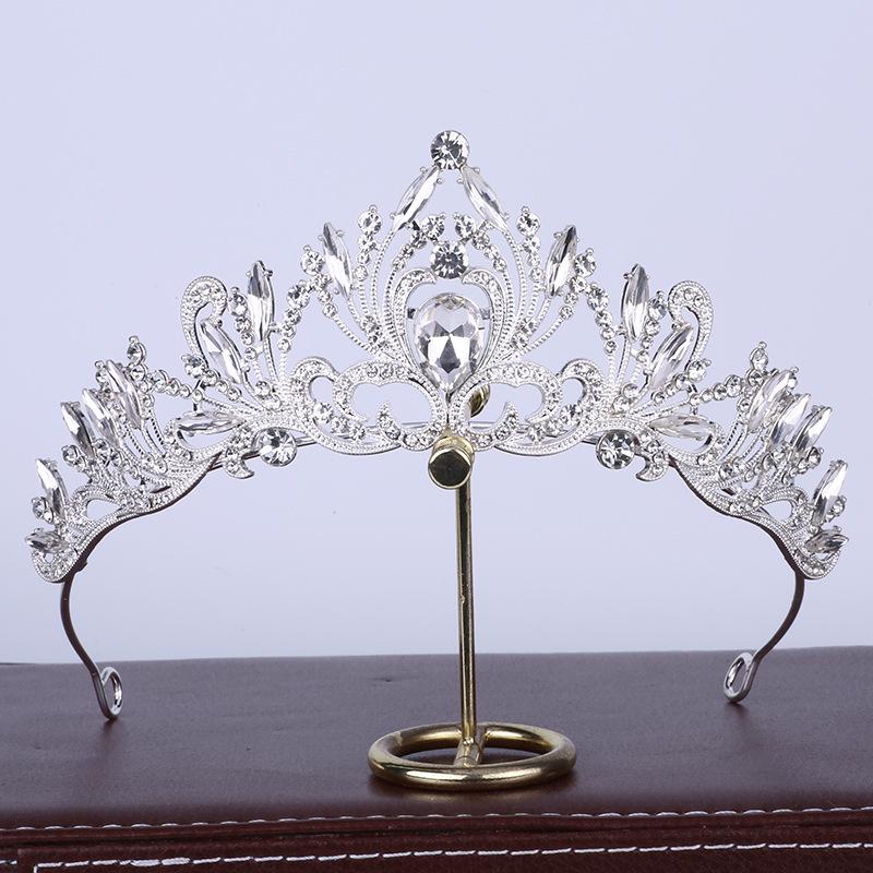 Braut Kopfbedeckungen Luxuriöse neue Krone Hochzeitskleid Barock Geburtstag Krone Haarschmuck