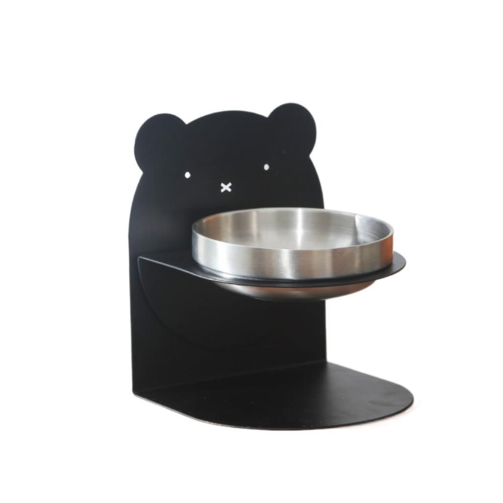 

Anti-Tip High Footed Bowl Cervical Protection Cat Dog Bowl Creative Slanted Bowl Pet Feeding чёрный