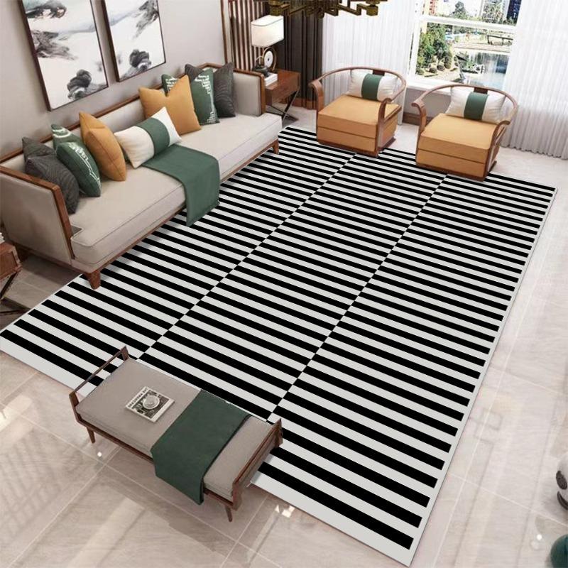 Modern Minimalist Carpet for Living Room Geometric Pattern Household Use Sofa Rugs for Study Room Homestay Hotel Mats Home