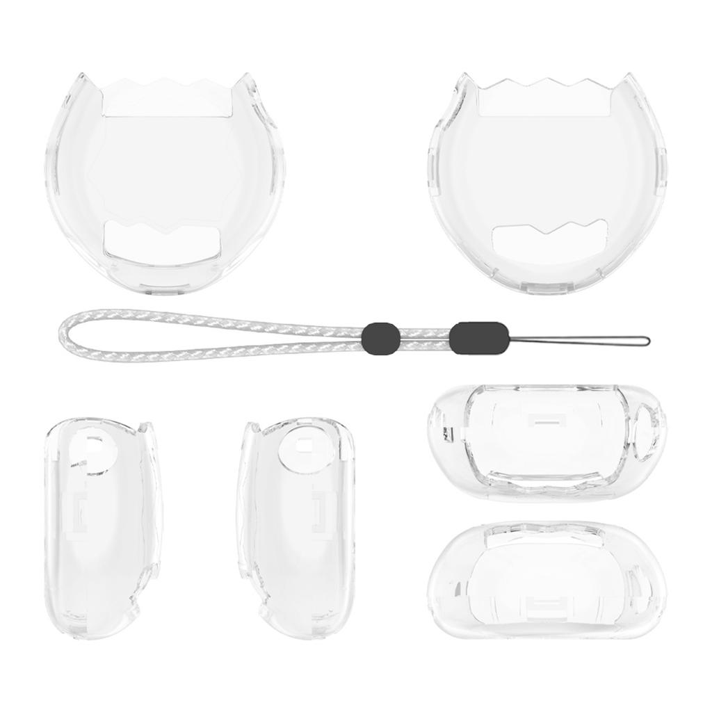 Transparent Protective Case Cover For Tamagotchi Paradise Digital Pet W/Lanyard PC Hard Shell Full Coverage Clear Cover Anti-Scr