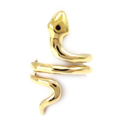 Gold Plated Ring 'Mythical Serpent' Golden - 35 Mm
