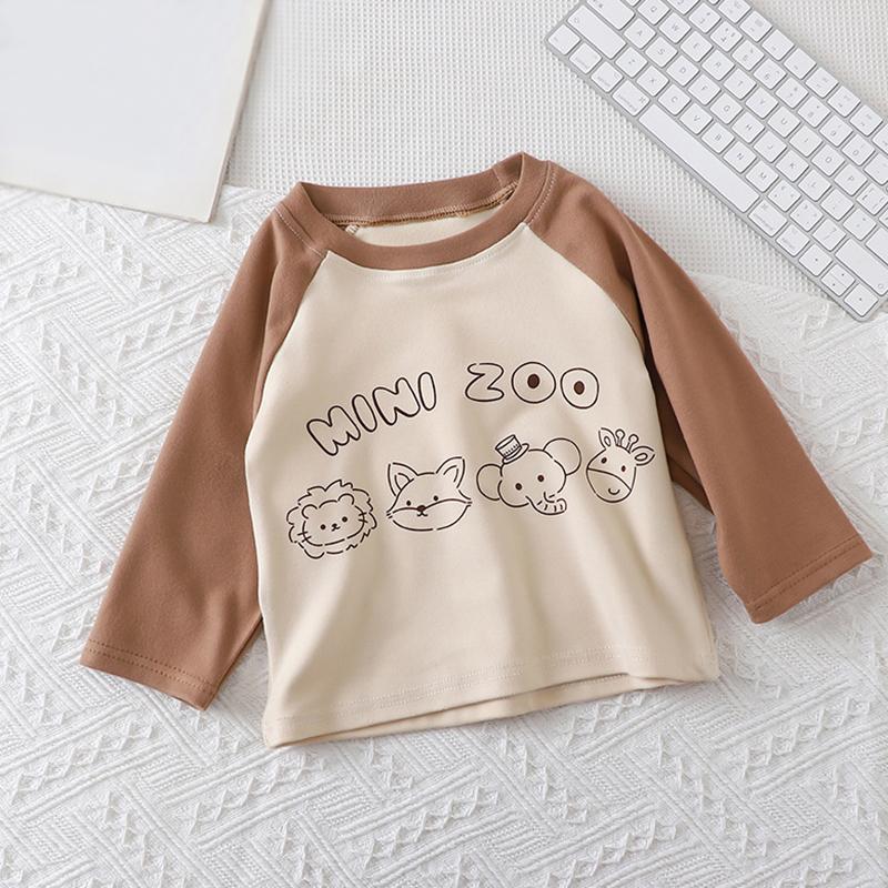 Children's Long Sleeved T-shirt Letter Printed Warm Kids Top