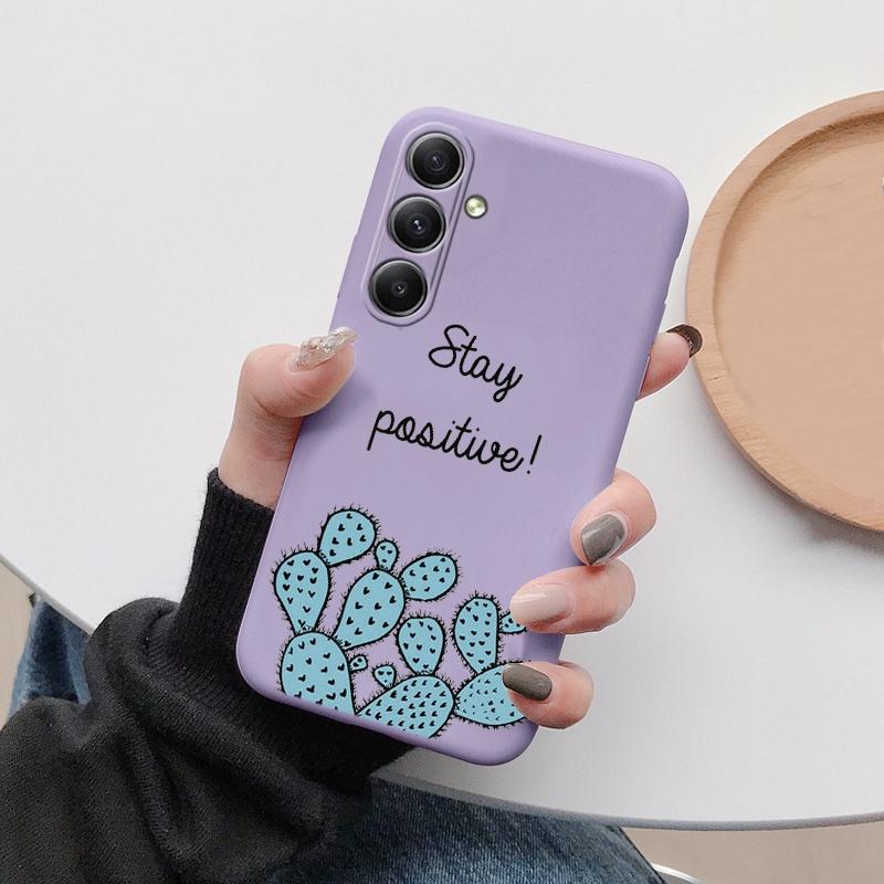 

М який силіконовий чохол Cactus для Xiaomi Redmi Note 13 Pro 13C Poco M6 Samsung A35 A55 M35 S24 Huawei Honor 200 iPhone Camera Protective Shockproof Cover iPhone 15 Plus