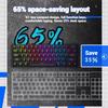 2025 New Mini 60% Gaming Keyboard, RGB Backlit 61 Key Ultra-Compact Keyboard,  Ergonomic Waterproof Mechanical Feeling Office