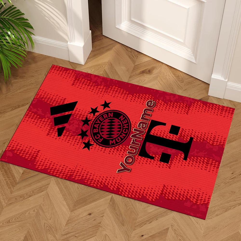 Bayern Munich Customized Name Area Rug Suitable for Living Rooms Study room Playrooms Entryway Anti-slip Rug Decorate Offices Gift for Festivals