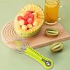 Multifunktionales Melonenkugelausstecher- und Schnitzmesserset Edelstahl Fruchtspatel Wassermelonen- und Cantaloupe-Schneider Küchenwerkzeuge