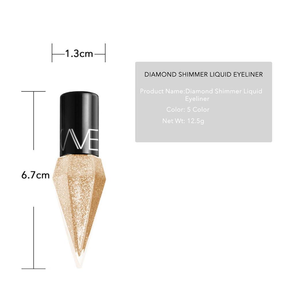 Professionelle Schimmernde Augenliner Kosmetik für Frauen Pigment Silber Roségold Farbe Flüssiger Glitzer Eyeliner Günstiges Make-up Kosmetikartikel