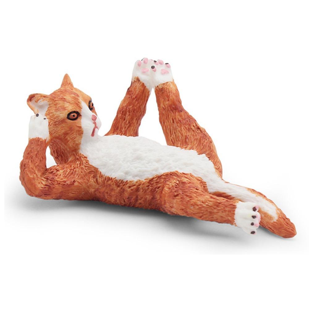 PVC Simulation Cat Model Lifelike Cat Statue Ornament Cute Simulation Pet  Car Decoration