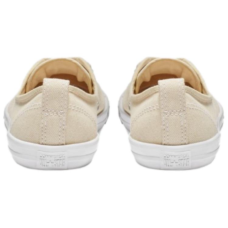 Converse CTAS Bequeme Vielseitige Langlebige Low-Top Canvas-Schuhe Damen Sneaker Beige 563494C