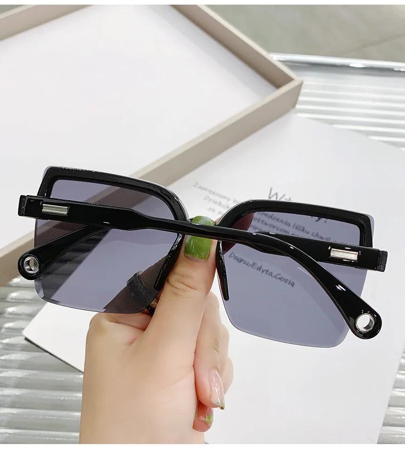 Rimless Sunglasses for Woman Fashion Vintage Square Sun Glasses Eyewear Luxury Brand Design UV400 Shades Lentes De Sol Hombre