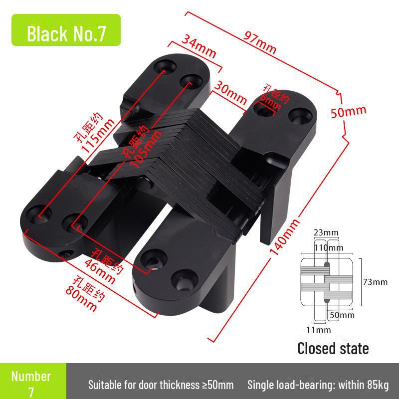 Скрытая крестообразная петля из утолщенной нержавеющей стали для европейских складных дверей