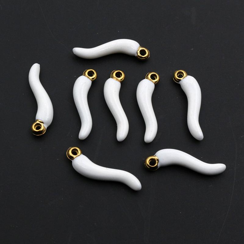10pcs Enamel Chili Pepper Pendant Charms Stainless Steel  DIY Jewelry Making Accessories for Earrings Necklace Bracelet