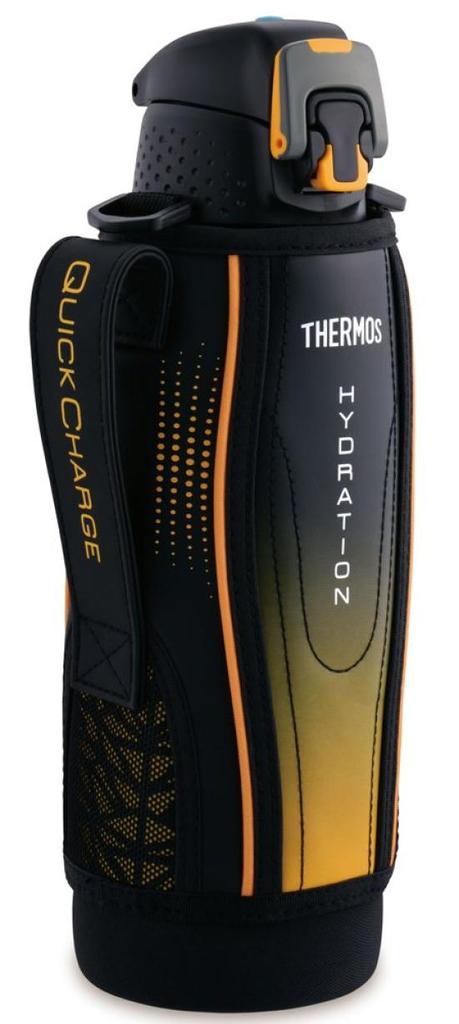 Thermos Vacuum Insulated Sports Bottle, One-Touch Open Type, 1.0L, Black Gradient, FFZ-1002F BK-G