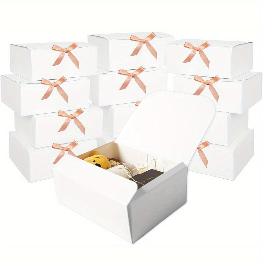 8pcs Gift Boxes with Lids Groomsmen Proposal Box Luxury Black Gift Box with Ribbon for Wedding Box Birthday Box Party Box Treat Boxes Bridesmaid Box