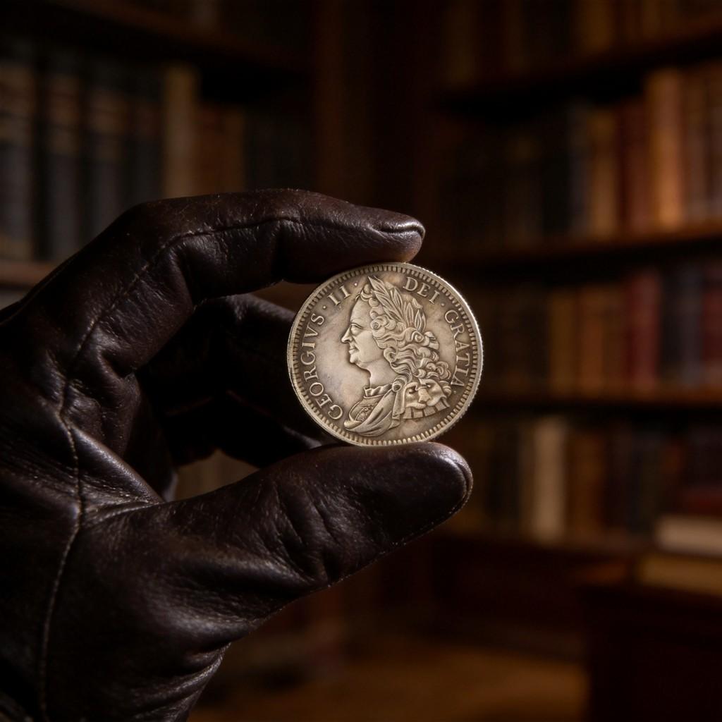Antique Brass Coin Replica With Silver Plating For Vintage Collectors And Home Decor