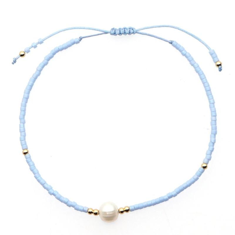 Bohemian Bracelet, Natural Stone Ladies Bracelet, Rice Bead Beaded Bracelet, Hand-woven.