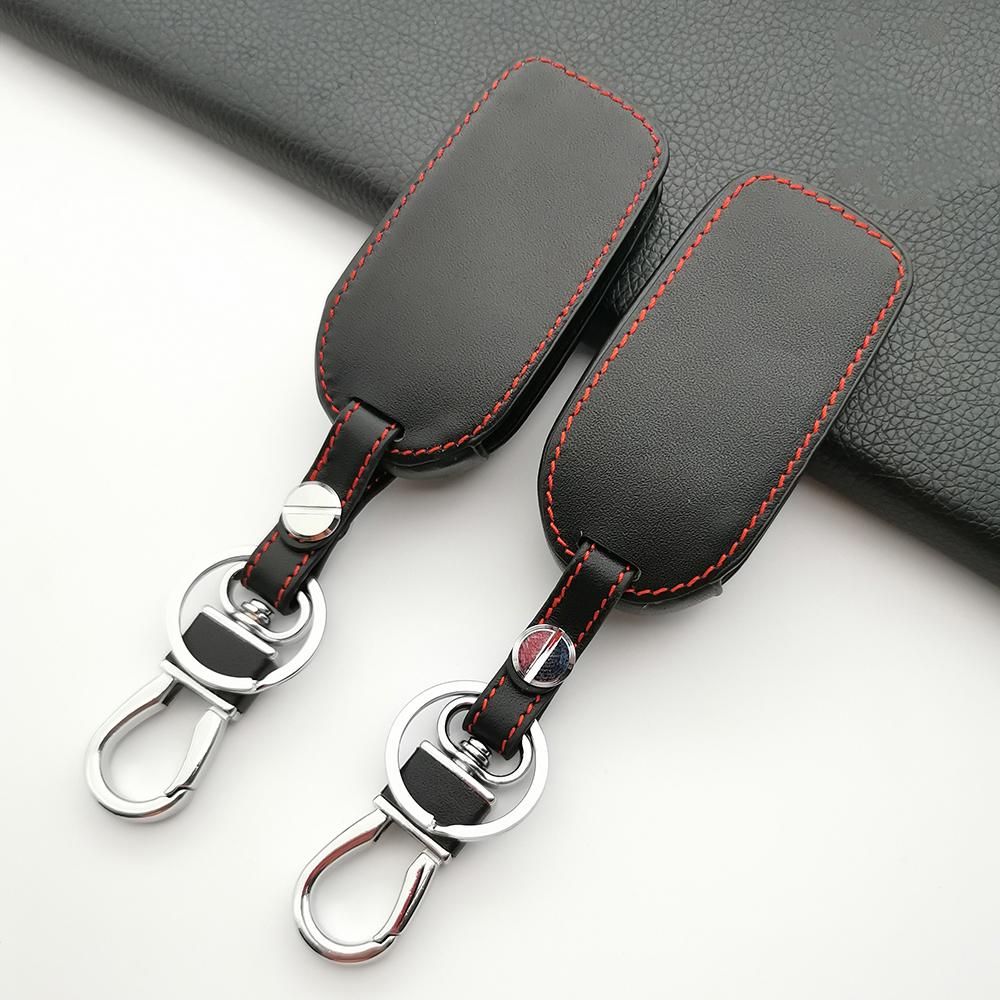 Leather Key Holder Keychain For Renault Logan 2 Stepway Sandero Duster Car Key Cover Case Protection Shell