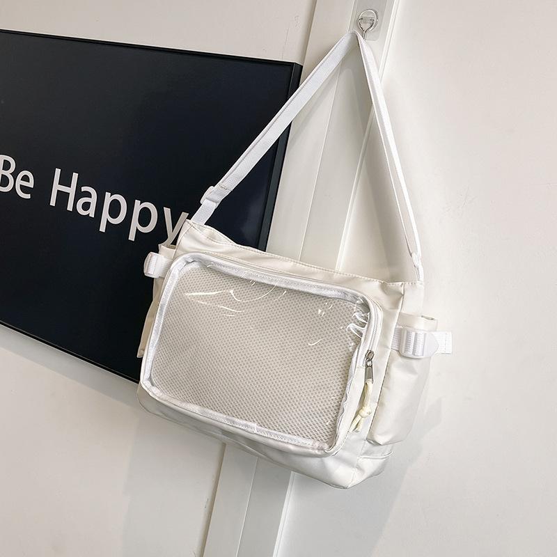Transparent Single Shoulder Crossbody Baby Bag Pain Bag College Style Versatile Simple Large Capacity Class Book Carrier Bag Female
