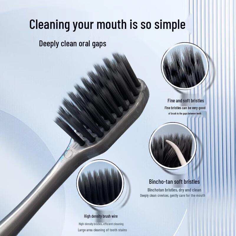 Shuke Family Charcoal Soft Bristle Toothbrush