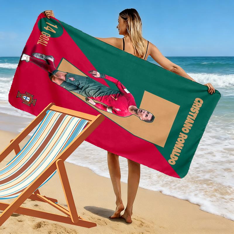 Cristiano Ronaldo: Goal Machine beach towel beach soft Outdoor pool towel seaside swim beach towel Outdoor picnic beach mat Fashion beach